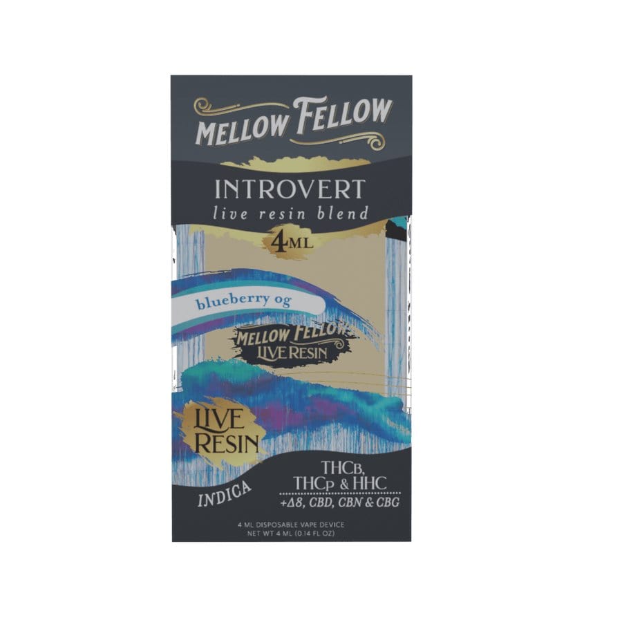 CBDWellnessplus Blueberry OG Mellow Fellow- 4ml Live Resin Disposable Vape