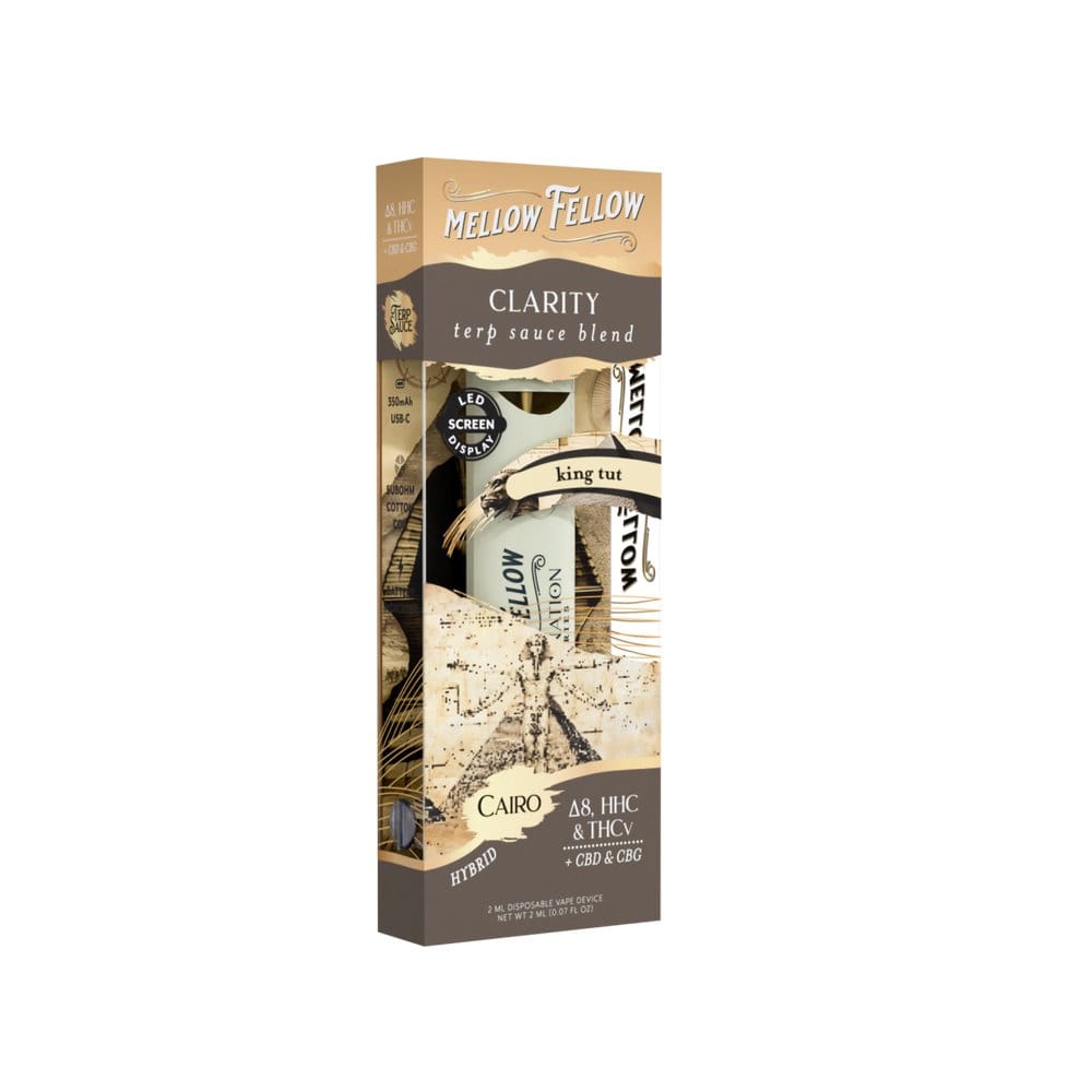 CBDWellnessplus Cairo- King Tut Mellow Fellow- 2ml Terp Sauce Disposable Vape