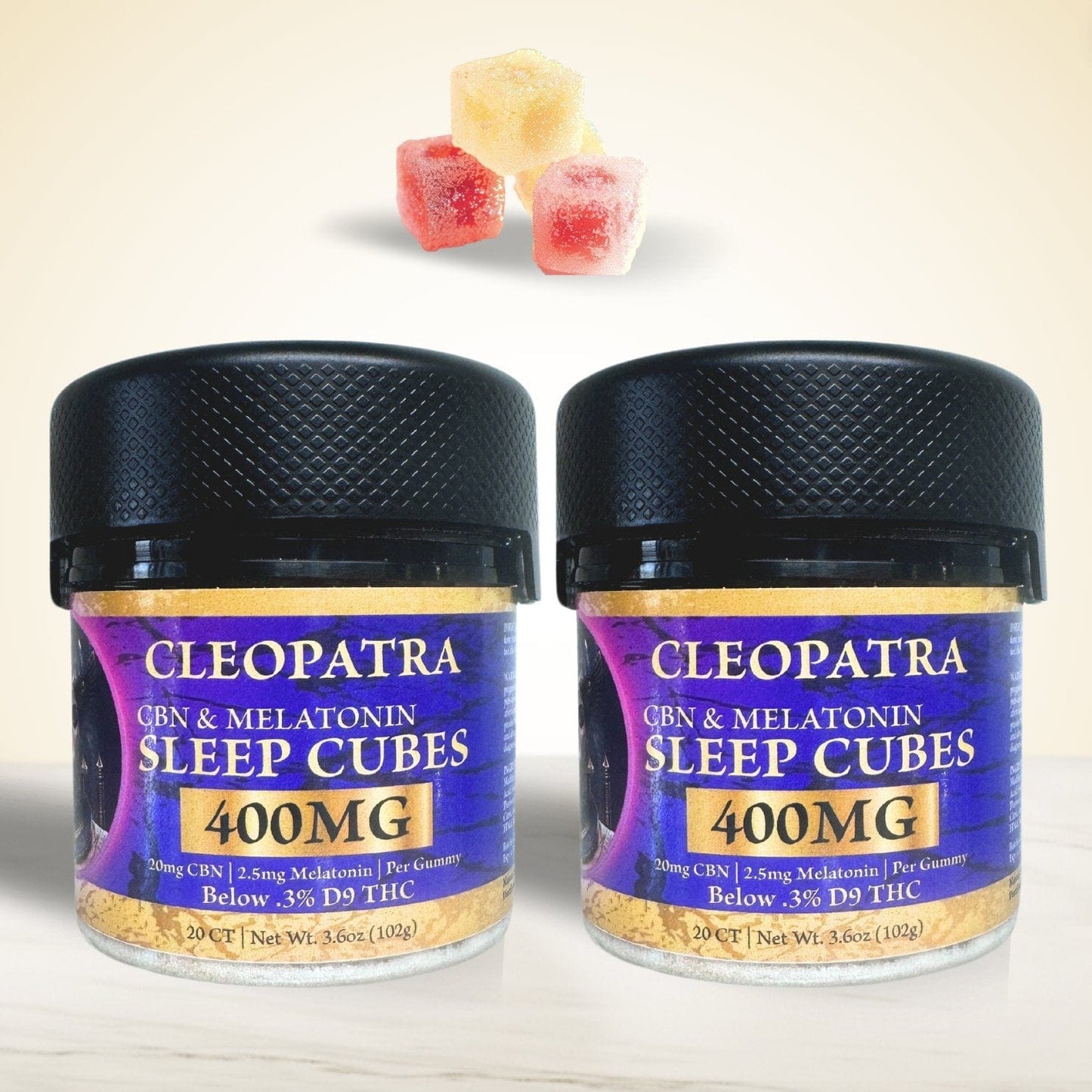CBDWellnessplus Cleopatra- Sleep Cubes 400mg CBN & 2.5mg Melatonin