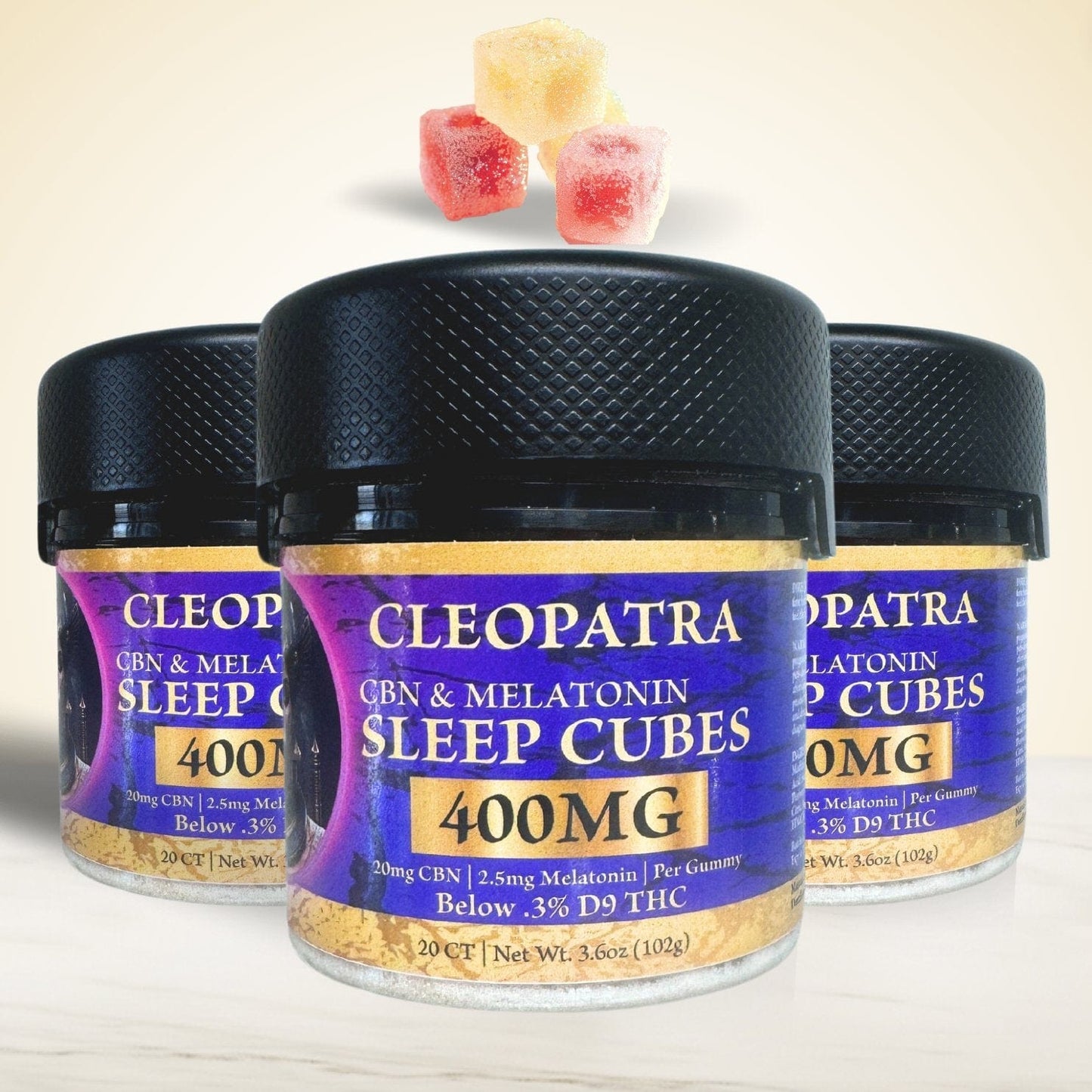CBDWellnessplus Cleopatra- Sleep Cubes 400mg CBN & 2.5mg Melatonin