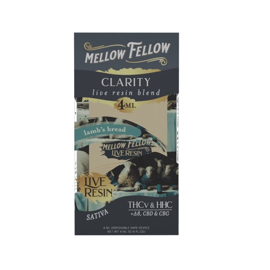 CBDWellnessplus Lamb's Bread Mellow Fellow- 4ml Live Resin Disposable Vape