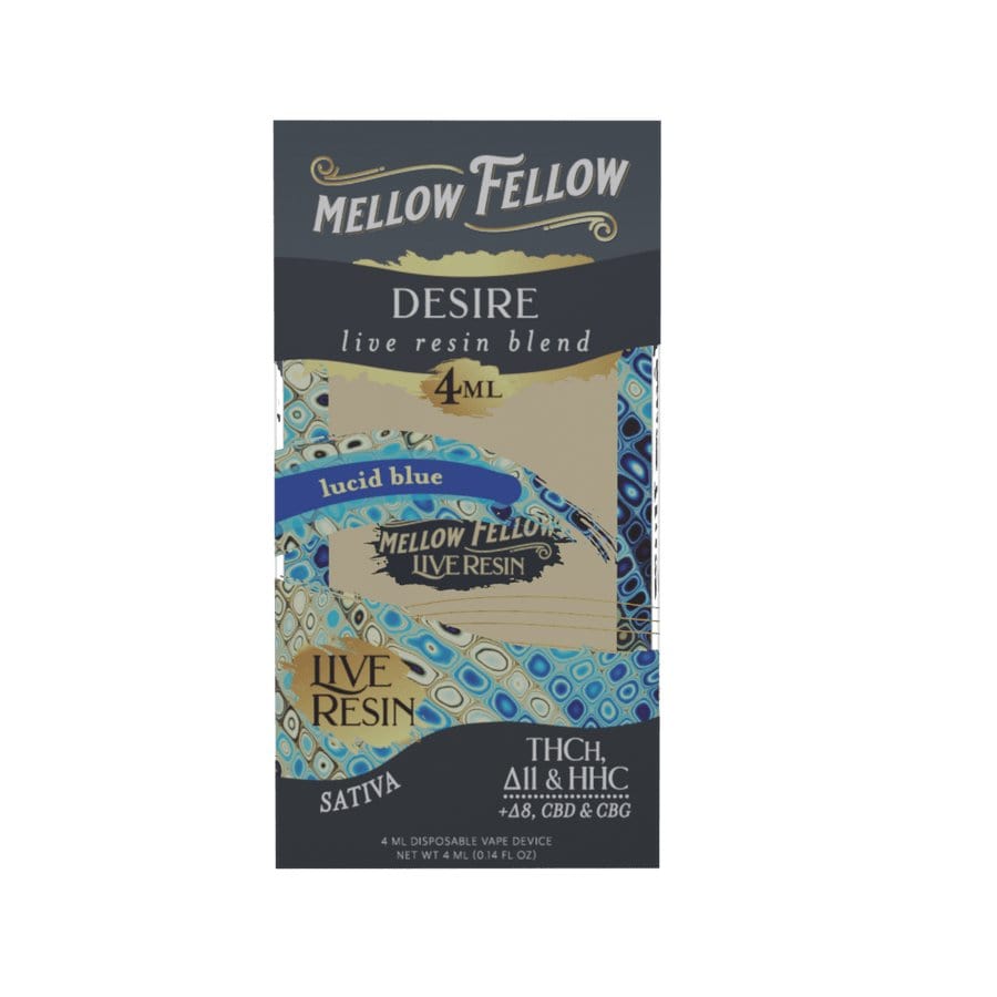 CBDWellnessplus Lucid Blue Mellow Fellow- 4ml Live Resin Disposable Vape
