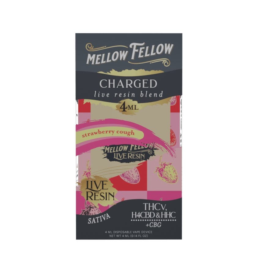 CBDWellnessplus Strawberry Cough Mellow Fellow- 4ml Live Resin Disposable Vape