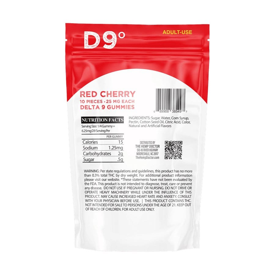 CBDWellnessplus The Hemp Doctor- D9 THC 25mg 10pc Gummies