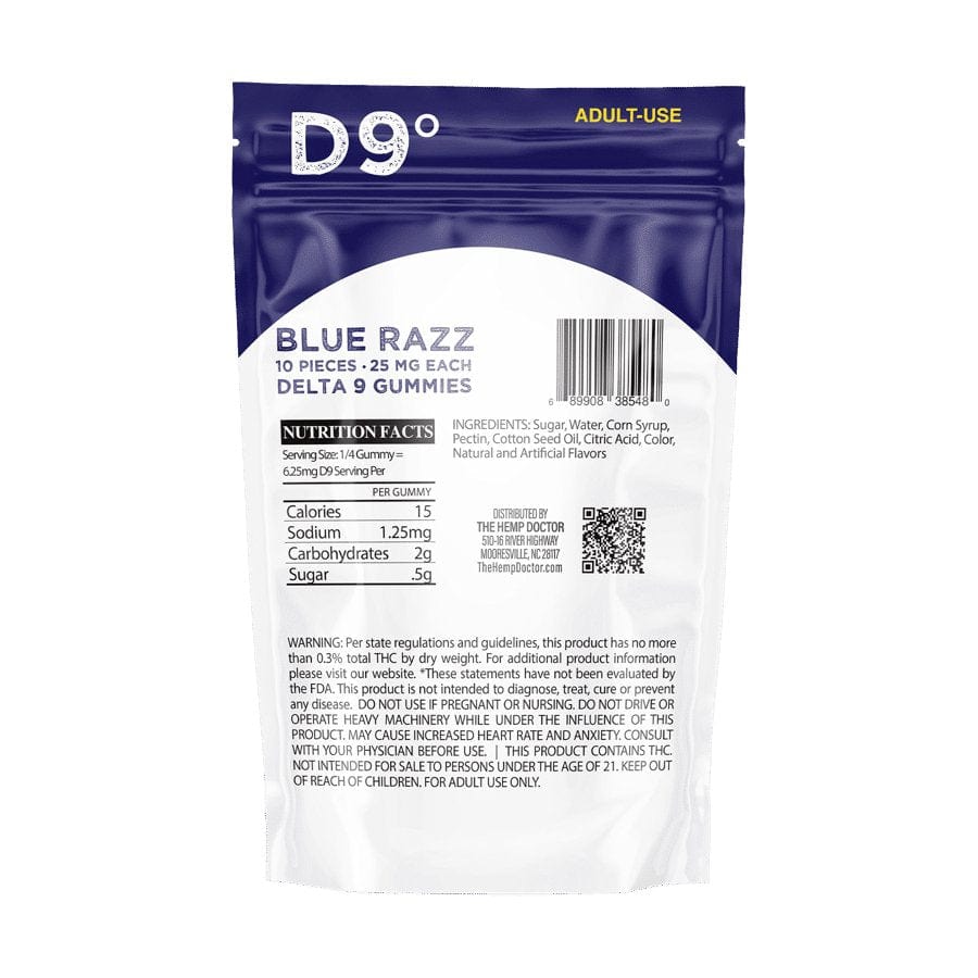 CBDWellnessplus The Hemp Doctor- D9 THC 25mg 10pc Gummies