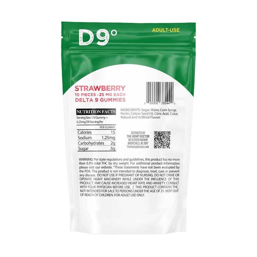 CBDWellnessplus The Hemp Doctor- D9 THC 25mg 10pc Gummies
