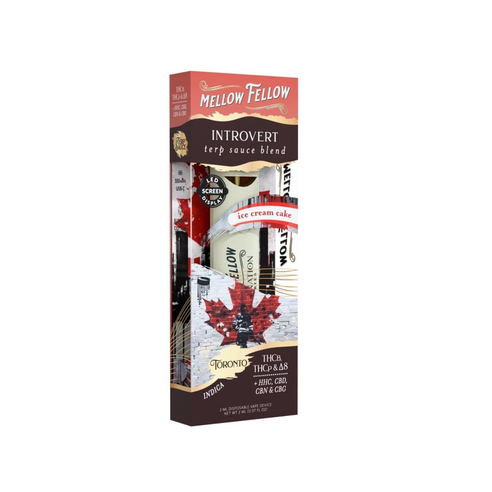 CBDWellnessplus Toronto- Ice Cream Cake Mellow Fellow- 2ml Terp Sauce Disposable Vape