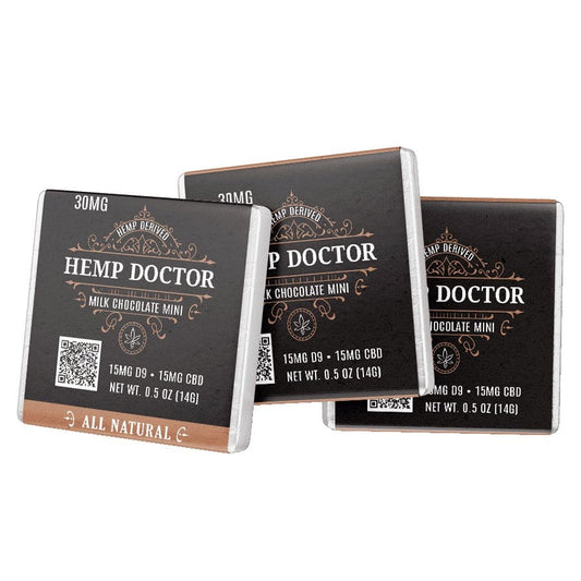 The Hemp Doctor Delta D9 Milk Chocolate Mini - CBDWellnessplus